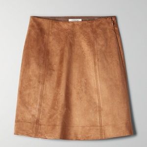 Babaton vegan suede skirt